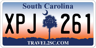 SC license plate XPJ261