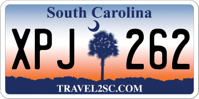 SC license plate XPJ262