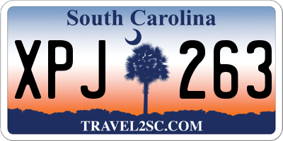 SC license plate XPJ263