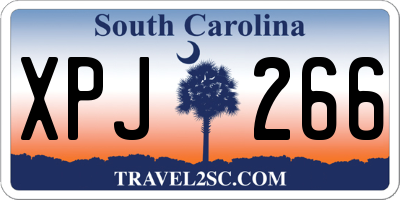 SC license plate XPJ266