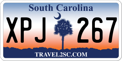 SC license plate XPJ267