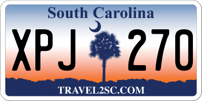 SC license plate XPJ270