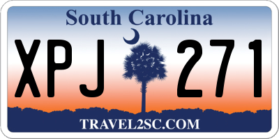 SC license plate XPJ271