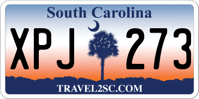 SC license plate XPJ273