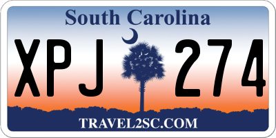 SC license plate XPJ274