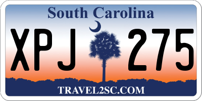 SC license plate XPJ275