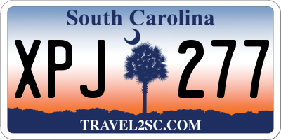 SC license plate XPJ277