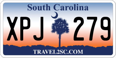 SC license plate XPJ279