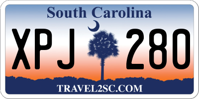 SC license plate XPJ280