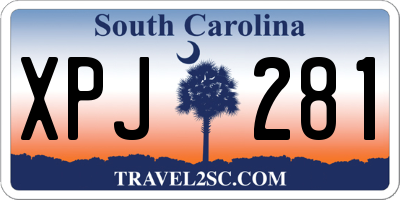 SC license plate XPJ281
