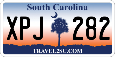 SC license plate XPJ282