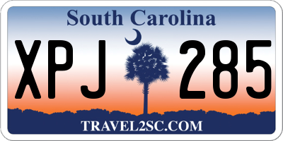 SC license plate XPJ285