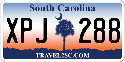 SC license plate XPJ288