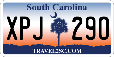 SC license plate XPJ290