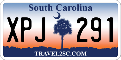 SC license plate XPJ291