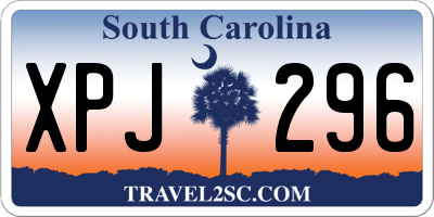 SC license plate XPJ296