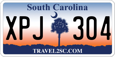 SC license plate XPJ304