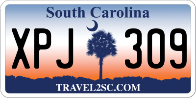 SC license plate XPJ309