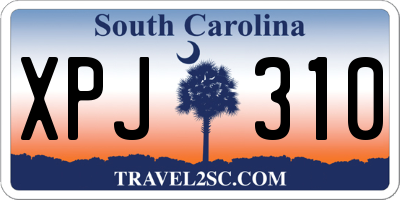SC license plate XPJ310