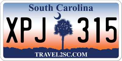 SC license plate XPJ315