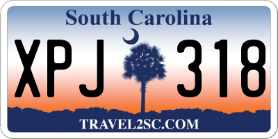 SC license plate XPJ318