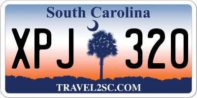 SC license plate XPJ320