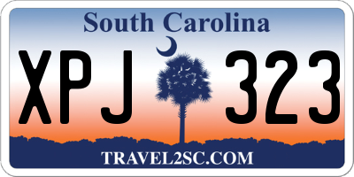 SC license plate XPJ323