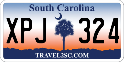 SC license plate XPJ324