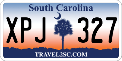 SC license plate XPJ327