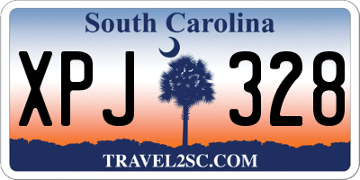 SC license plate XPJ328