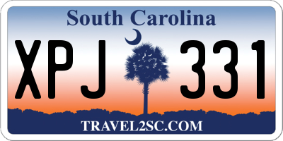SC license plate XPJ331