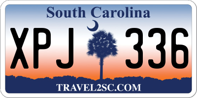 SC license plate XPJ336