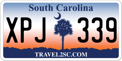 SC license plate XPJ339