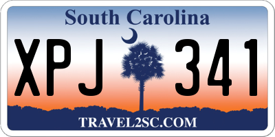 SC license plate XPJ341