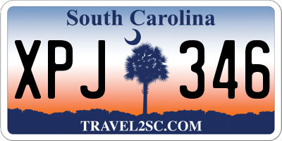 SC license plate XPJ346