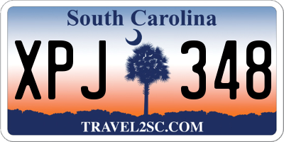 SC license plate XPJ348