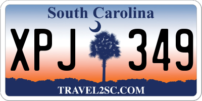 SC license plate XPJ349