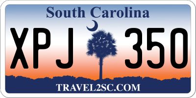 SC license plate XPJ350