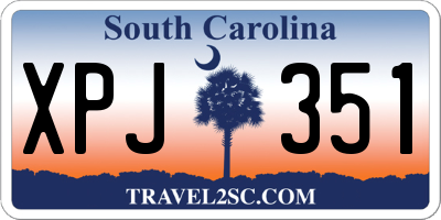 SC license plate XPJ351