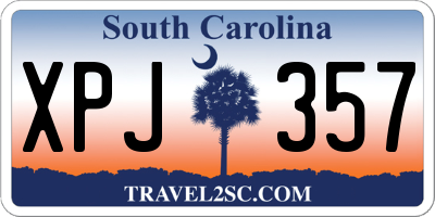 SC license plate XPJ357