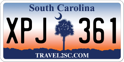 SC license plate XPJ361