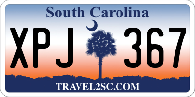 SC license plate XPJ367