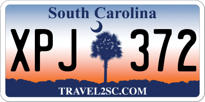 SC license plate XPJ372