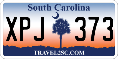 SC license plate XPJ373