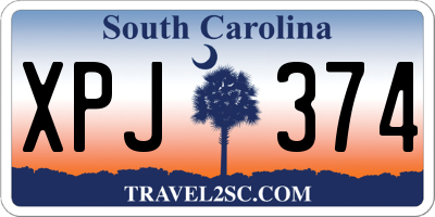 SC license plate XPJ374