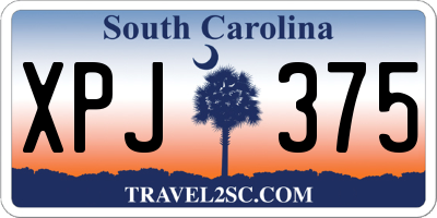SC license plate XPJ375