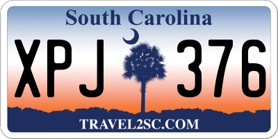 SC license plate XPJ376