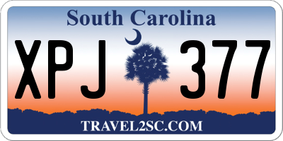 SC license plate XPJ377
