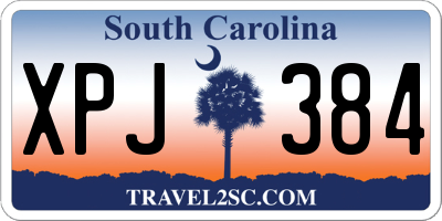 SC license plate XPJ384