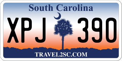 SC license plate XPJ390